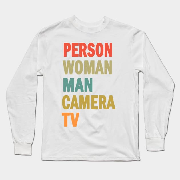 Person Woman Man Camera TV Long Sleeve T-Shirt by valentinahramov